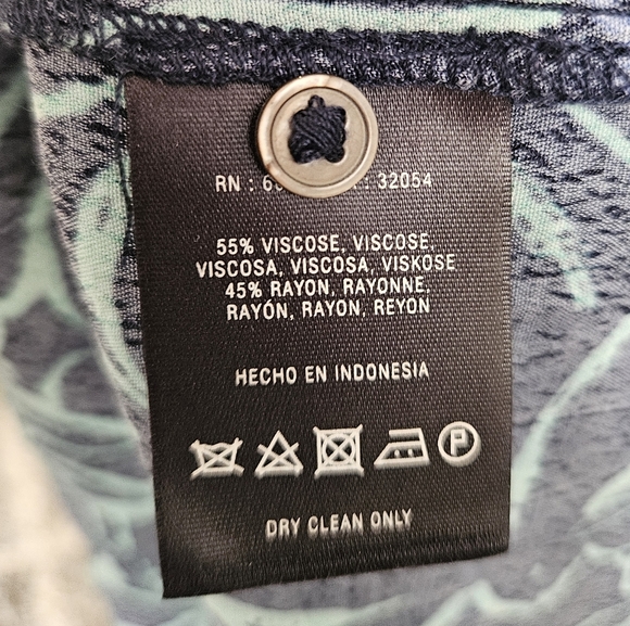 Anthropologie Maeve Bunny Rabbit Crepe Franziska Shirt Dress Navy/Green sz 6 NWT - Picture 9 of 9